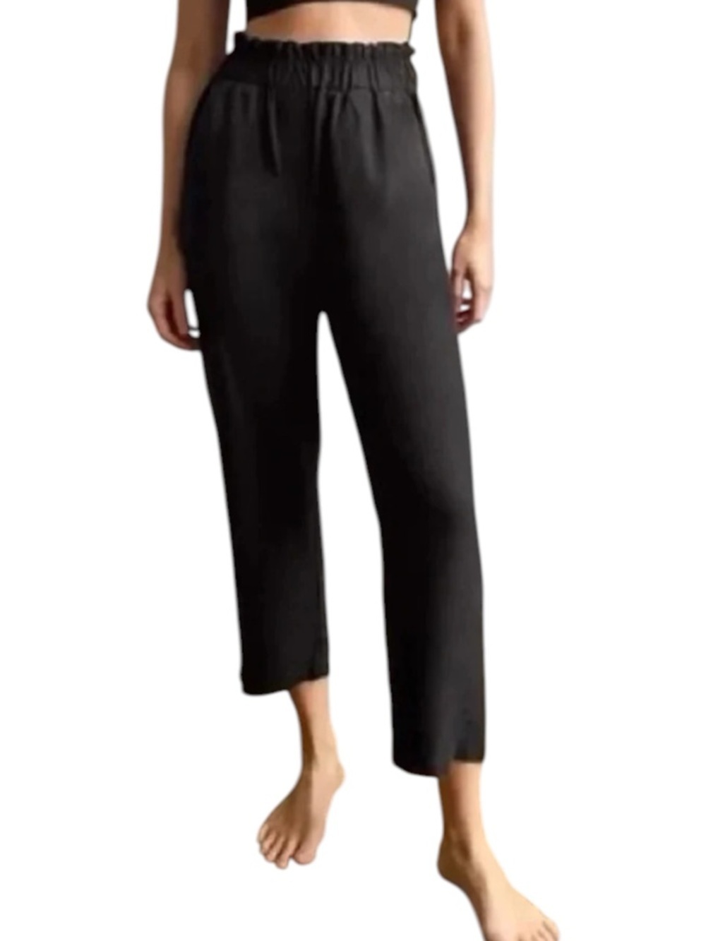 Aritzia The Group Babaton Calipso Pants- Paperbag Waist Black- Size Small